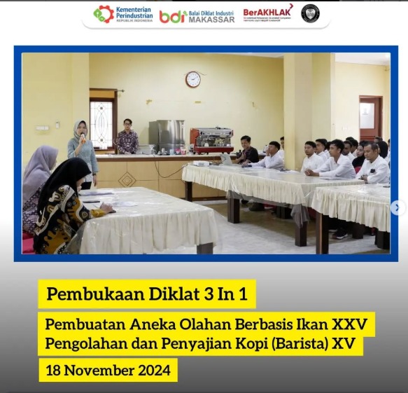 Pelaksanaan Diklat Barista dan Olahan BDI Makassar