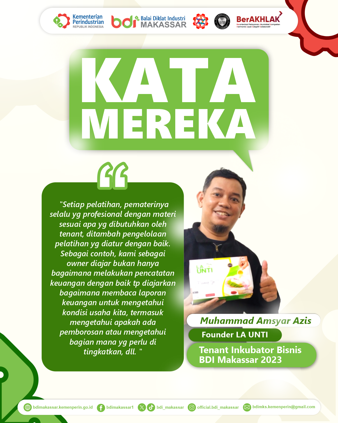 Rabu Melokal Bersama La Unti
