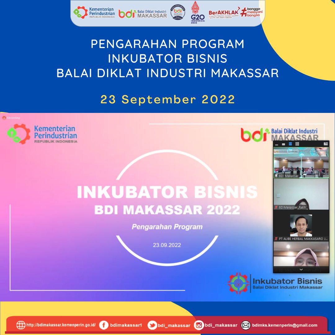 Pengarahan Program Inkubator Bisnis Tenant tahun 2022