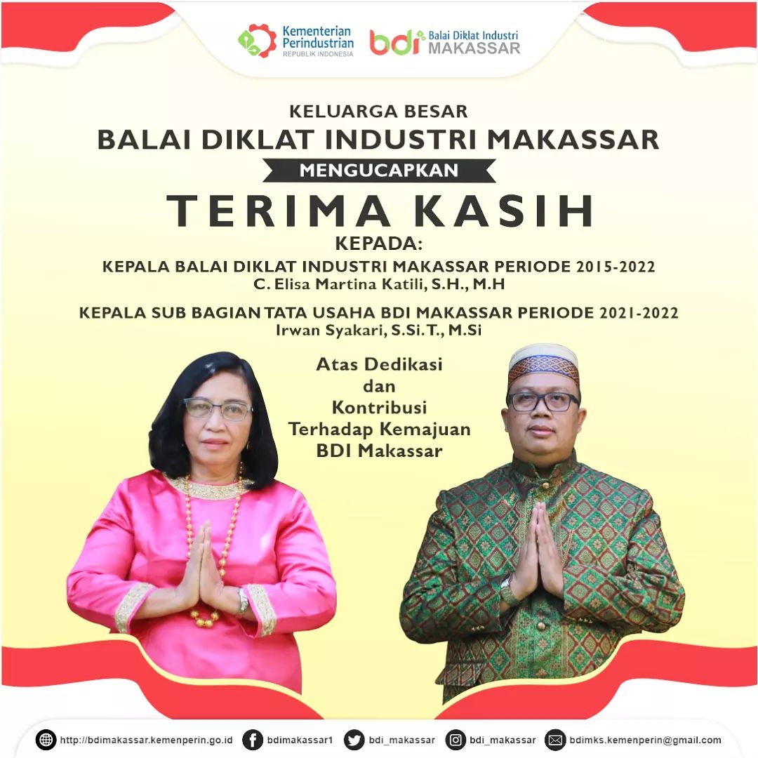 Perpisahan dan Pelepasan Kepala Balai dan Kepala Sub Bagian Tata Usaha Periode 2016-2022