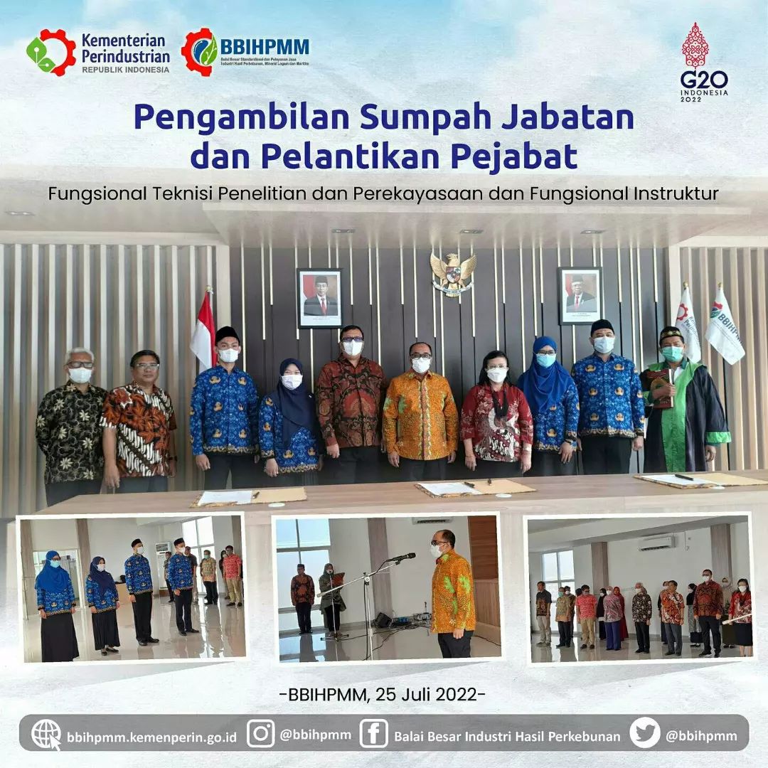 Pelantikan Pejabat Fungsional Teknisi Litkayasa dan Fungsional Instruktur.