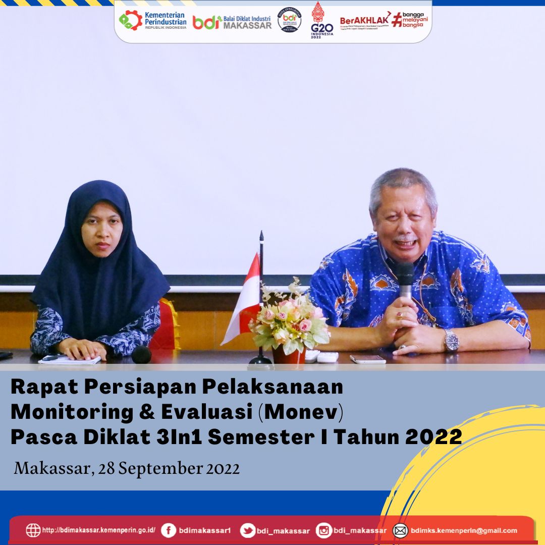 Rapat Persiapan Pelaksanaan Monev Pasca Diklat Periode Semester I Tahun 2022